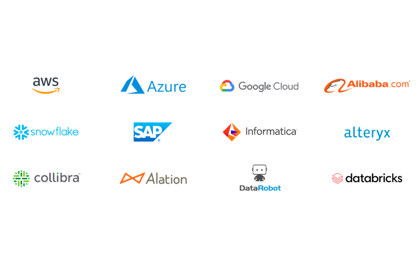 Array of logos in the partner ecosystem