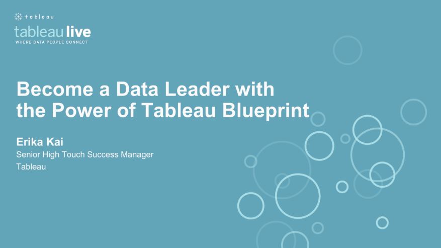 Accéder à Become a Data Leader with the power of Tableau Blueprint