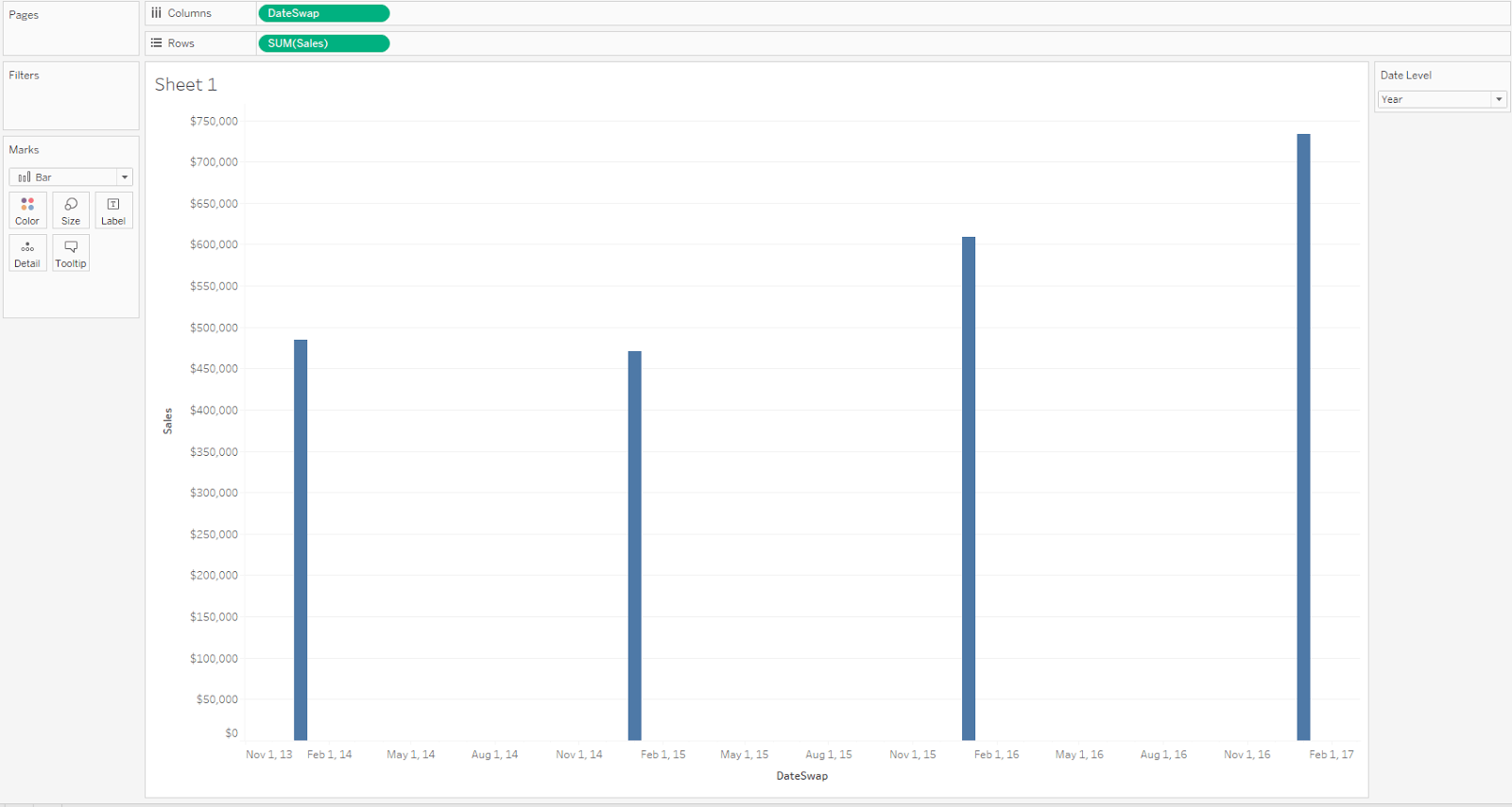 How To Make The Perfect Bar Chart Widths When Changing Date