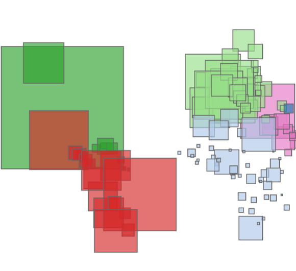 Facebook data visualization map