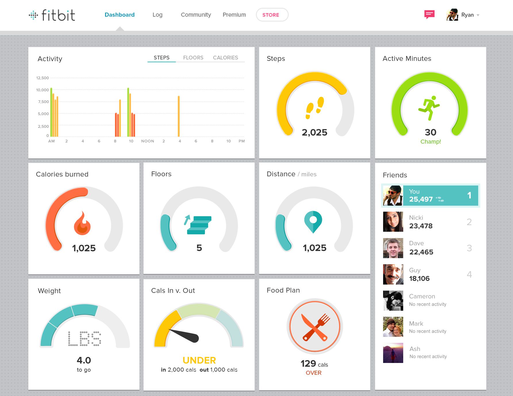 dashboard fitbit login