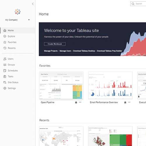 A new home page for Tableau Server and Tableau Online makes browsing ...