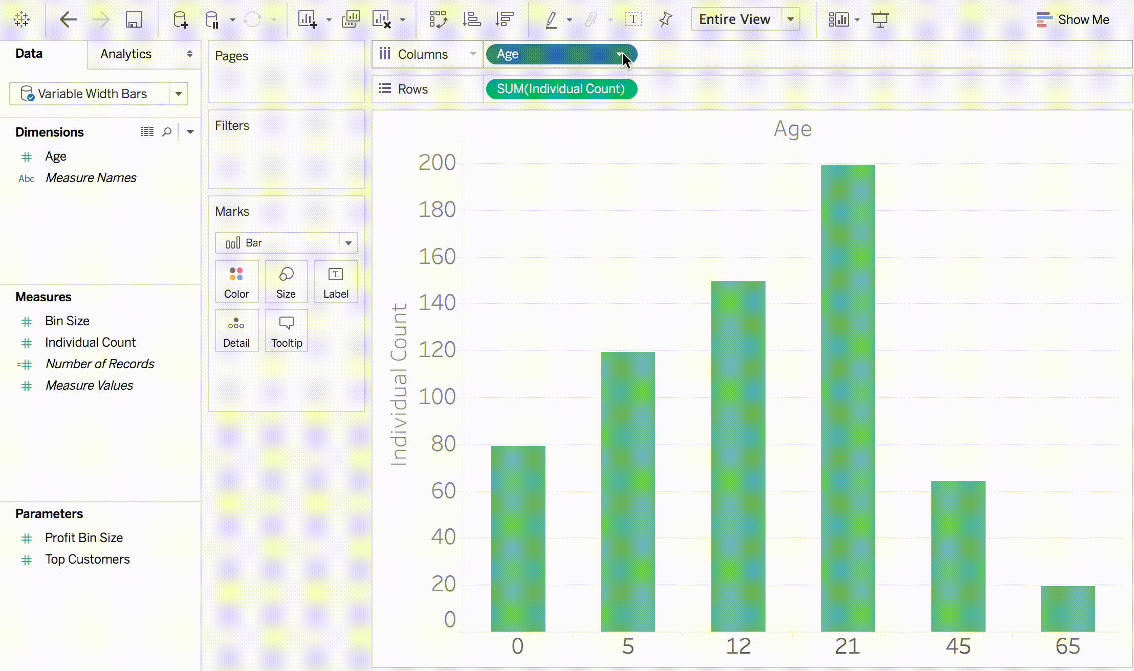 Tableau Clustered Bar Chart