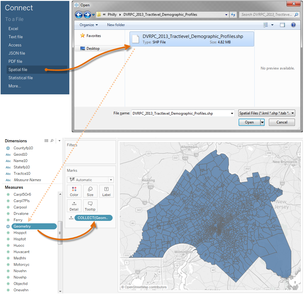 Tableau 10.2 spatial file support