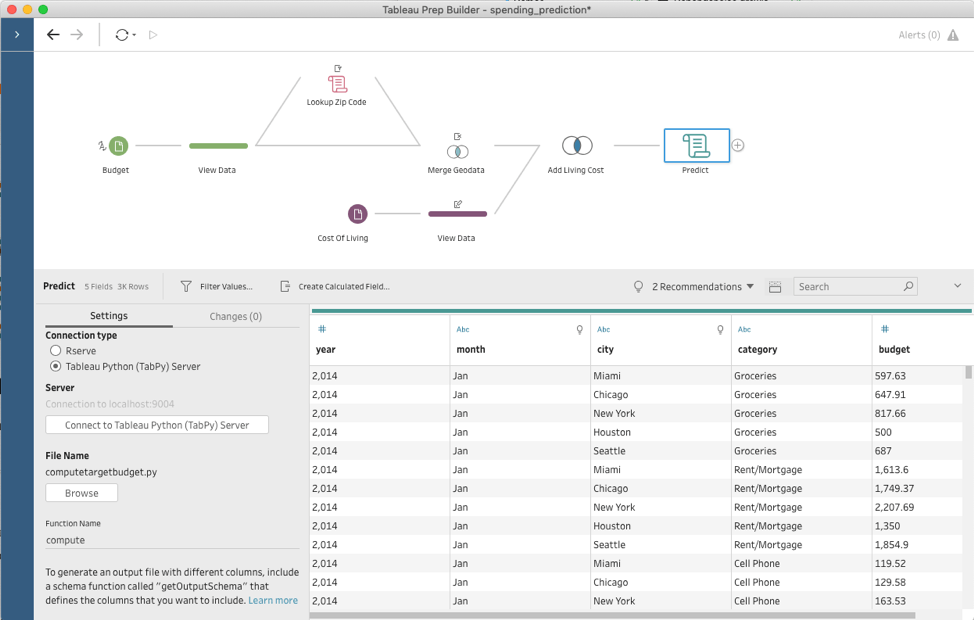 Tableau Prep フローが R と Python のカスタムスクリプトを新たにサポート