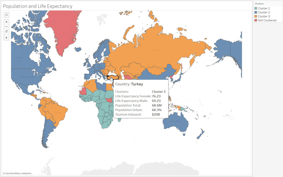 Visualization showing how to automatically segment your data with clustering