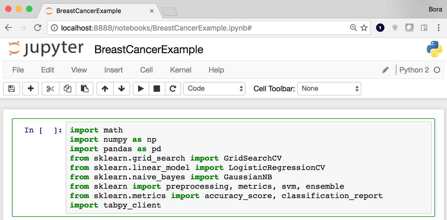 Machine learning in store tableau with python