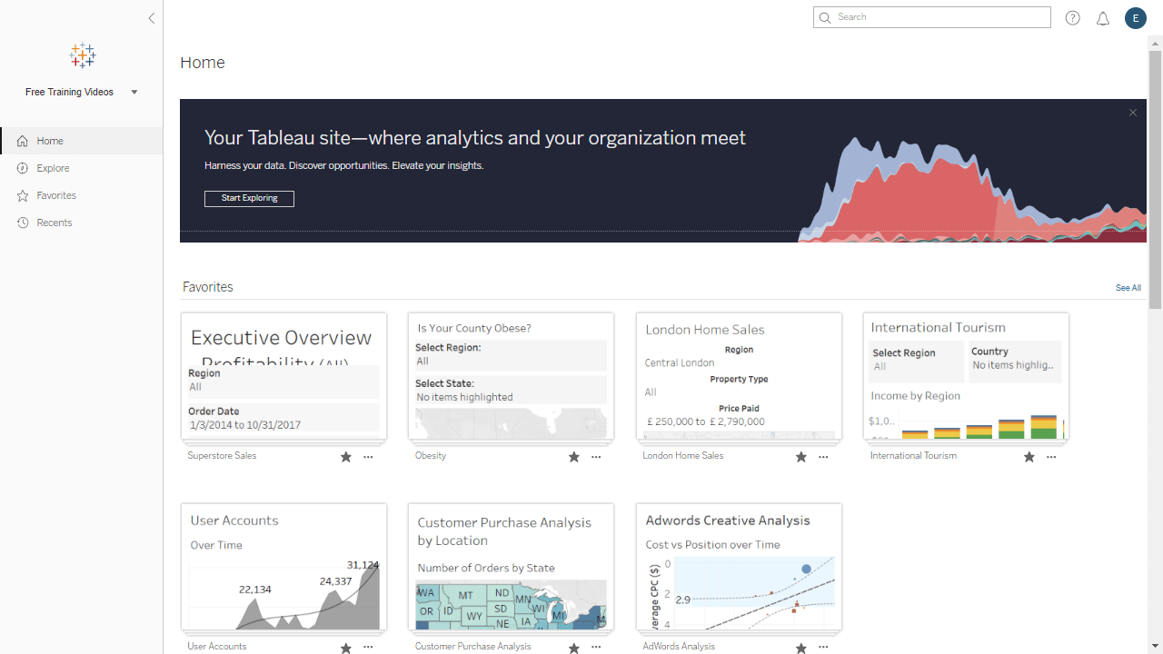 Getting Started with Tableau Online
